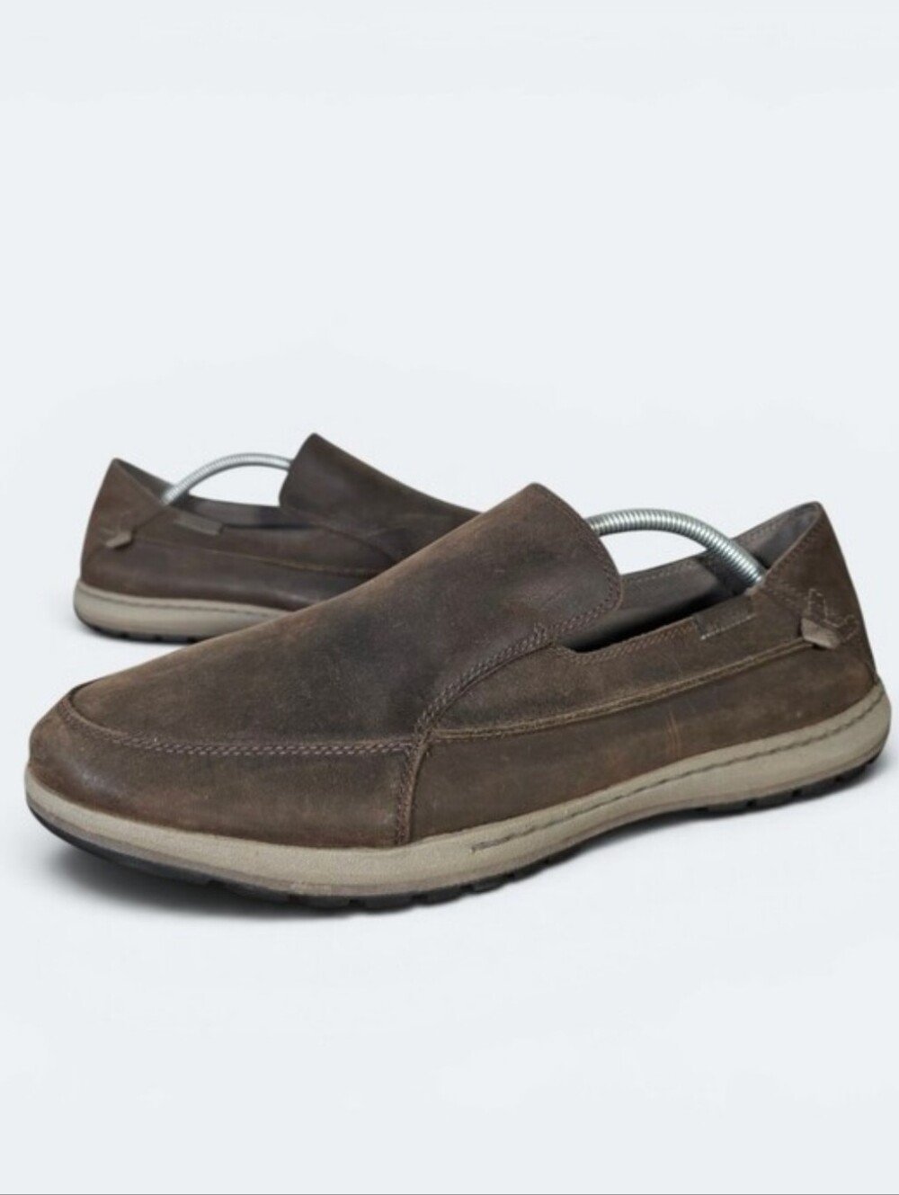 Columbia Men's Brown Casual Slip-On Leather Loafers Size 12